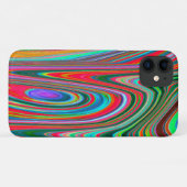 赤トリップ（幻覚体験）のような、緑、青の抽象芸術Groovy Art Case-Mate iPhoneケース (裏面(横))