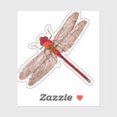 赤トンボ等高線 シール (シート)