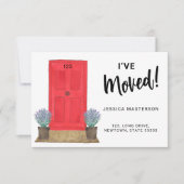 赤ドアの動きのお知らせを移動 ノートカード (正面)