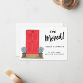 赤ドアの動きのお知らせを移動 ノートカード (正面/裏面インサイチュ)