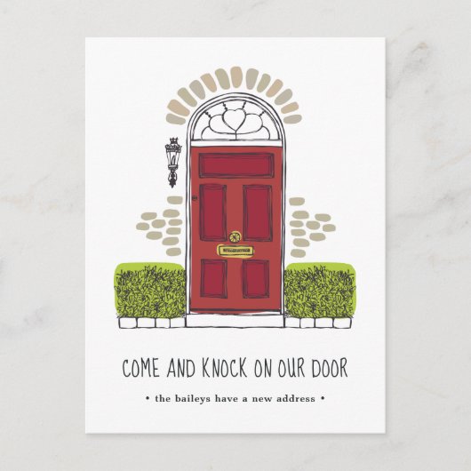 赤ドアの移動案内 案内ポストカード (正面)