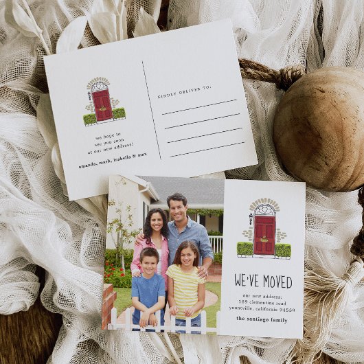 赤ドアの移動案内 案内ポストカード