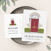 赤ドアの移動案内 案内ポストカード