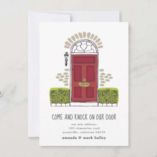 赤ドアの移動案内 案内状 (正面)