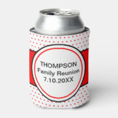 赤ドットファミリ懇親会日 缶クーラー (缶正面)