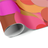 赤ドット紙吹雪のラッピング紙 ラッピングペーパー (ロールコーナー)