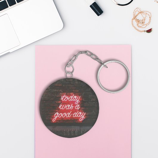 赤ネオンサイネージキーチェーン キーホルダー