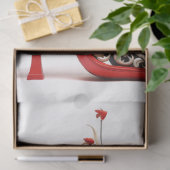 赤ハイヒールで絡み合ったデカップキャット 薄葉紙 (ギフト)