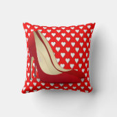 赤ハイヒールの靴の枕 クッション (裏面)