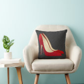 赤ハイヒールの靴の枕 クッション (椅子)