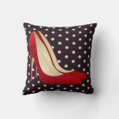 赤ハイヒールの靴の枕 クッション (裏面)
