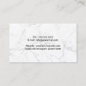 赤ハイヒール白モダン大理石ファッションスタイリスト 名刺 (裏面)