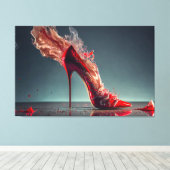 赤ハイヒール キャンバスプリント (インサイチュ (ウッドフロア))