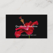 赤ハイビスカスフラワーサイドビュー 名刺 (裏面)