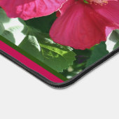赤ハイビスカスフラワーペアパーソナライズされたアップ デスクマット (コーナー)