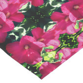 赤ハイビスカスフラワーペア抽象芸術模様 ショートテーブルランナー (コーナー)