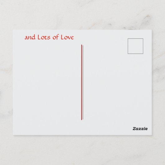 赤ハイビスカスフラワー写真植物園 ポストカード (裏面)