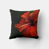 赤ハイビスカス化粧枕 クッション (裏面)