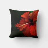 赤ハイビスカス化粧枕 クッション (正面)