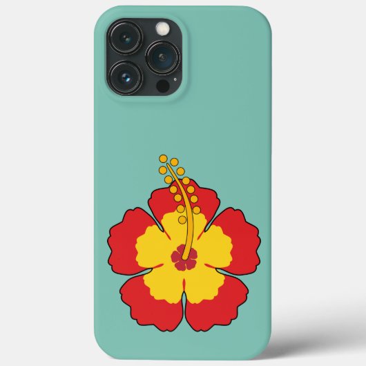 赤ハイビスカス熱帯花 Case-Mate iPhoneケース (裏面)