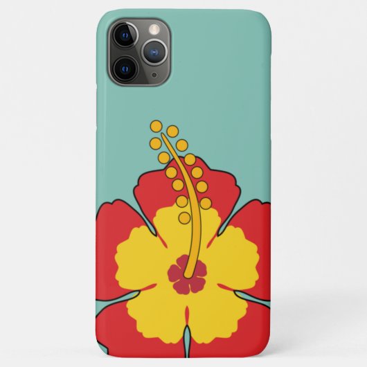 赤ハイビスカス熱帯花 Case-Mate iPhoneケース (裏面)