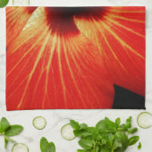 赤ハイビスカス キッチンタオル (折り畳み)