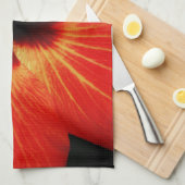 赤ハイビスカス キッチンタオル (四つ折り)