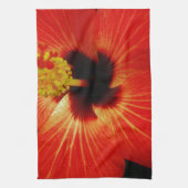 赤ハイビスカス キッチンタオル (縦)