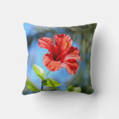 赤ハイビスカス クッション (裏面)