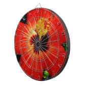 赤ハイビスカス ダーツボード (正面右)