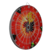 赤ハイビスカス ダーツボード (正面左)