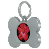 赤ハイビスカス ペットネームタグ (正面右)