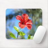 赤ハイビスカス マウスパッド (マウス)