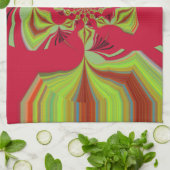 赤ハクナマタパターン キッチンタオル (折り畳み)