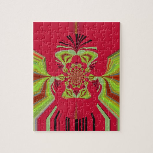 赤ハクナマタパターン ジグソーパズル (縦)