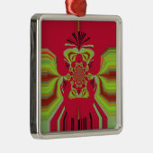 赤ハクナマタパターン メタルオーナメント (右)