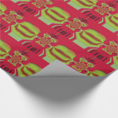 赤ハクナマタパターン ラッピングペーパー (角)