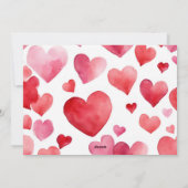 赤ハッピーバレンタインデーのかわいい黒猫 シーズンカード (裏面)