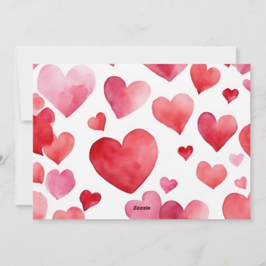 赤ハッピーバレンタインデーの変な黒猫 シーズンカード (裏面)