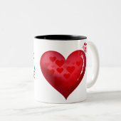 赤ハッピーバレンタインデー ツートーンマグカップ (正面右)