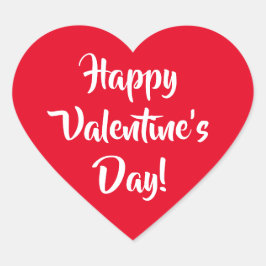 赤ハッピーバレンタインデー ハートシール