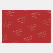 赤ハッピーバースデー ラッピングペーパーシート (正面2)