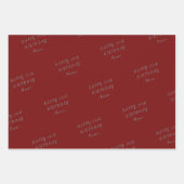 赤ハッピーバースデー ラッピングペーパーシート (正面)