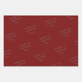 赤ハッピーバースデー ラッピングペーパーシート