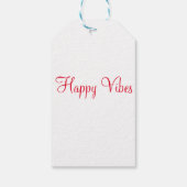 赤ハッピービーズホリデーシンプルミニマル書道 ギフトタグ (裏面)