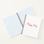 赤ハッピービーズホリデーシンプルミニマル書道 ノートブック (内部)