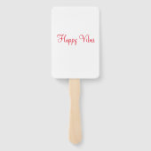 赤ハッピービーズホリデーシンプルミニマル書道 ハンドファン (裏面)