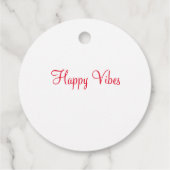 赤ハッピービーズホリデーシンプルミニマル書道 フェイバータグ (裏面)