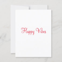 赤ハッピービーズホリデーシンプルミニマル書道 ポストカード