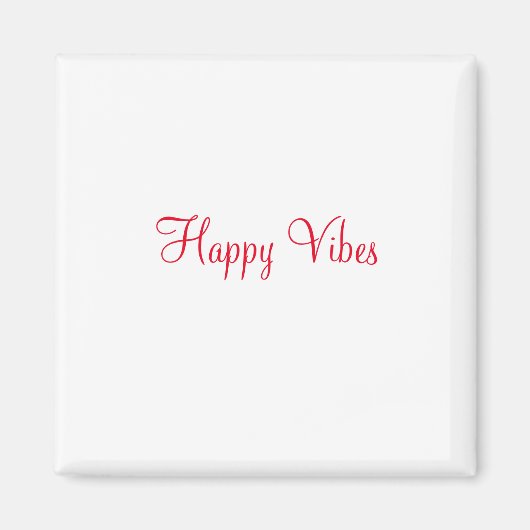 赤ハッピービーズホリデーシンプルミニマル書道 マグネット (正面)